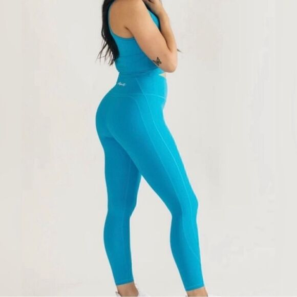 Alphalete Pants - Alphalete pulse kinetic high waisted leggings teal blue